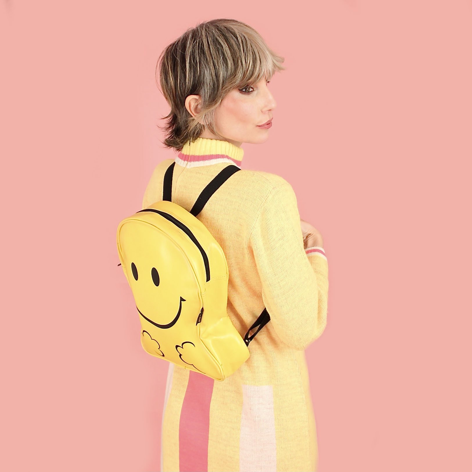 Vintage 90's Smile Club Pop Art Raver Backpack — Hellhound Vintage